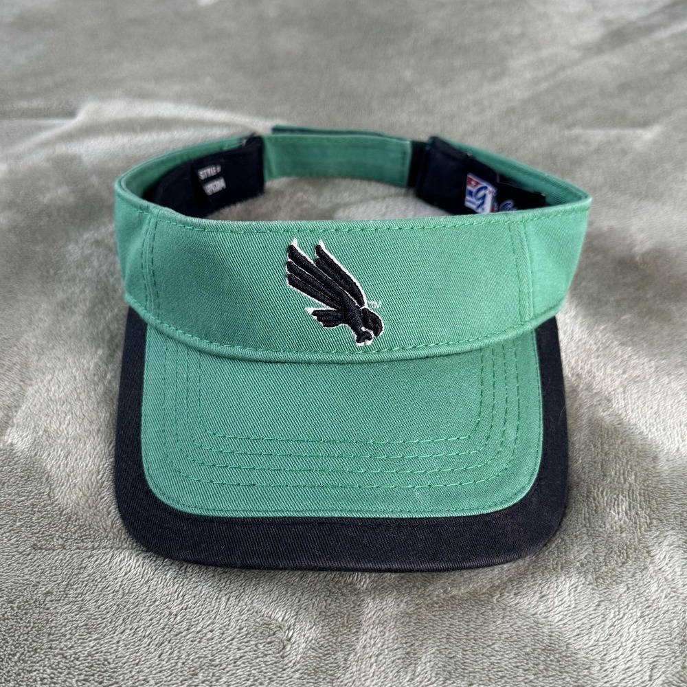 The Game North Texas Mean Green Hat Visor Adjustable Mens One Size GPR304